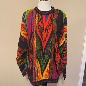 Vintage Coogi 3D knit multicolor crewneck sweater Men’s XL